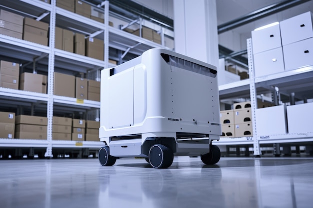 智能仓储机器人工作场景