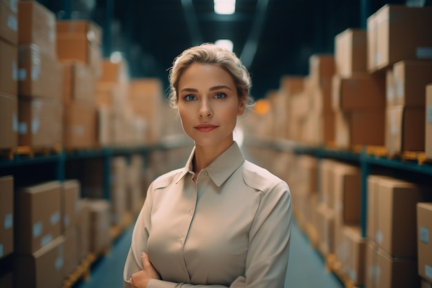 专业人员测量货物