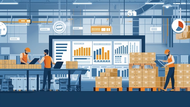 快递分拣中心忙碌场景