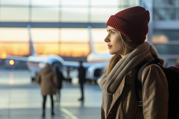 繁忙的机场货运区