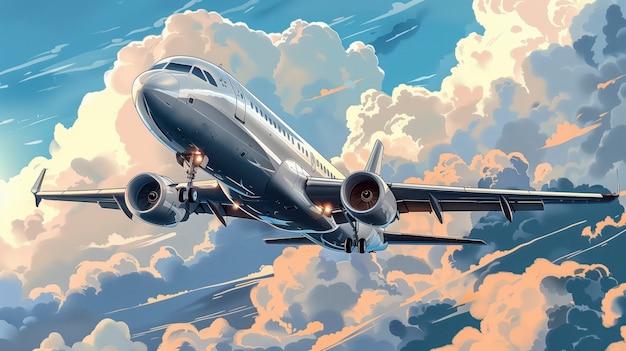 航空快递起飞瞬间